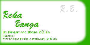 reka banga business card